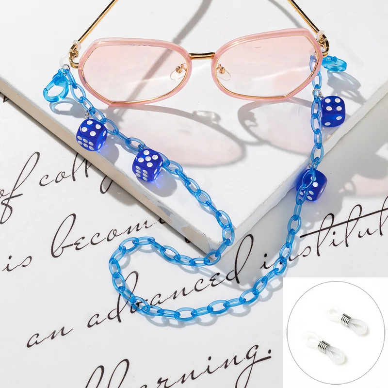 New Trendy Dice Colorful Acryl - Sunglass Retainer Cord ulasan dan harga