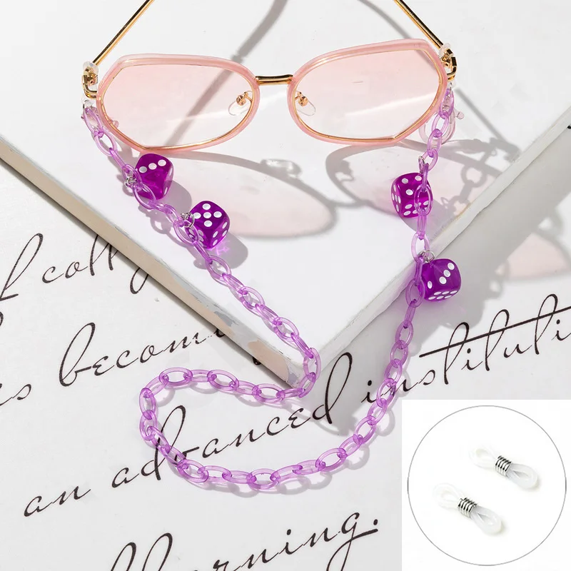 New Trendy Dice Colorful Acryl - Sunglass Retainer Cord ulasan dan harga