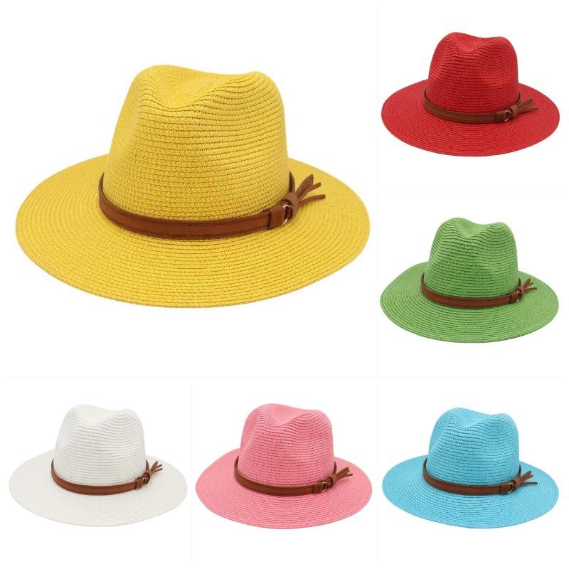 Spring and Summer Panama Hat w - Bucket Hat Straw ulasan dan harga
