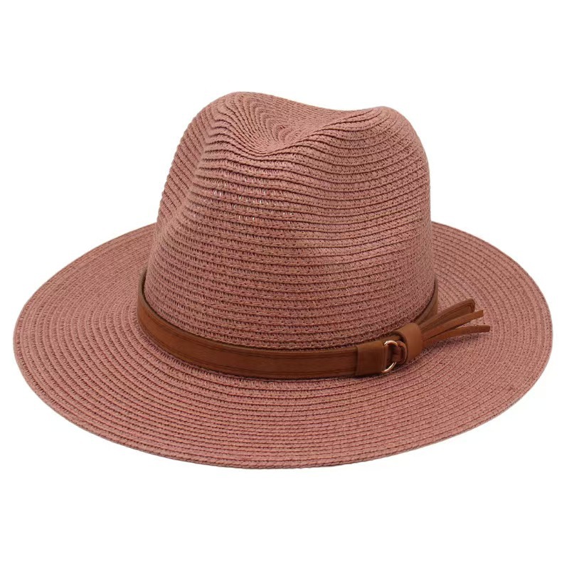 Spring and Summer Panama Hat w - Bucket Hat Straw ulasan dan harga