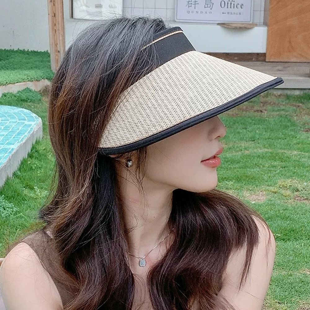 Woven Straw Foldable Bucket Ha - Bucket Hat Straw ulasan dan harga